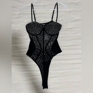 Black Studded Bodysuit